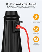 VIANIS 3-Head Outdoor Lamp Post Light Fixture with Outlet, Black Dusk Dawn Lamp Posts Outdoor Lighting, Waterproof Anti-Rust Aluminum with Tempered Glass, Street Light for Garden, Patio, Driveway - Image 3