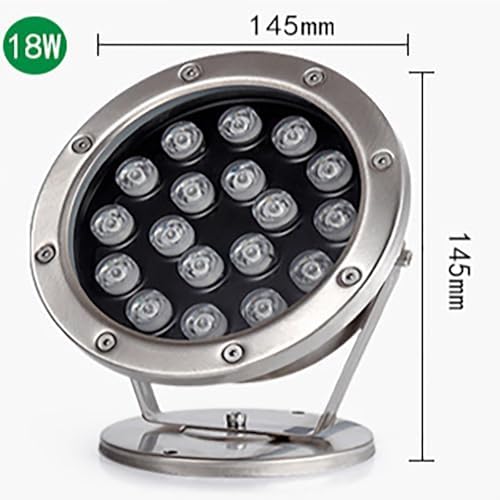 Submersible LED Fountain Lights - Swimming Pool Light, AC12V/24V RGB with Remote Control Pond Spotlight, IP68 Waterproof Underwater Landscape Light, Eclairage Sous Marin(Red Light,18W) - Image 2
