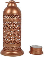Lalhaveli Handmade Moroccan Style Metal Iron Tea Light Candle Holder Home Decor 7 x 3 Inch (Copper) - Image 7