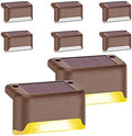 8 Pcs Solar Deck Lights Outdoor, Solar Step Light LED Waterproof Lighting for Outdoor Deck, Patio, Stairs, Yard, Path and Driveway by Unknown