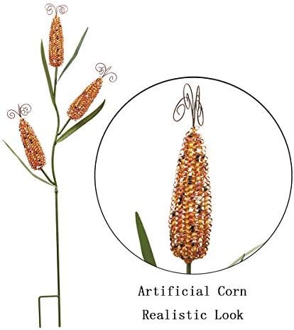 Metal Corn Garden Stakes Outdoor Decor Metal Yard Art Lawn Harvest Thanksgiving Decoration Yard Décor 3 Corn - Image 2