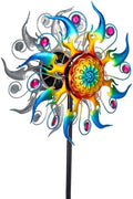 Wind Spinner Outdoor,Kinetic Metal Wind Spinner for Yard,Rustproof＆Waterproof Windmill,Wind Sculptures for Yard Decor 13 * 57 Inches by sunnylight