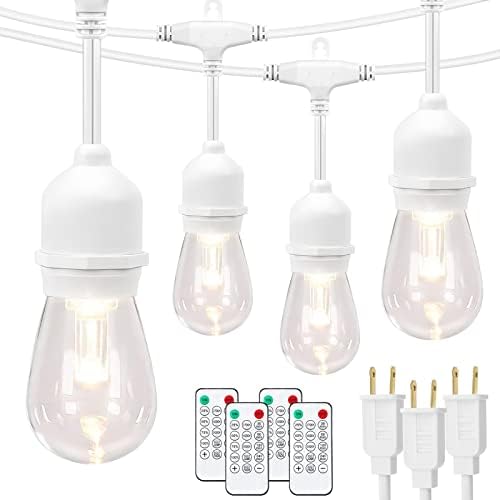 Mlambert 144FT(3x48FT) 3 Colors LED Outdoor String Light with Remote, White by Mlambert