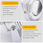 10W Underwater Spotlight - 12-24V Rotation Spotlight, IP68 Waterproof Surface Mounted Pool Lights, Submersible LED Lamps, Outdoor LED Ground Spotlight, For Fish Ponds, Aquariums(Warm white light,B-24V - Image 5