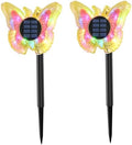 Decorative Garden Stakes, 2-Pack Butterfly Solar Lights for Outside, Yellow by Unknown