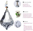 8Pcs 76mm(3.0") Clear Color Chandelier Crystals Parts Maple Leaf Prism Pendant Connected Glass Octagon Beads Chain for Chandelier Decoration, Party,Wedding Decorative (Clear Beads + Gold Plated PIN) - Image 4