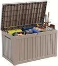 230 Gallon Waterproof Outdoor Storage Box, UV Resistant Resin Deck Box with Hydraulic Rod for Reinforced Stability, Perfect for Patio, Garden, and Pool, Grey by KFY