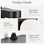 Alighting Dusk to Dawn Outdoor Wall Sconce, Black Globe Porch Light - Image 7