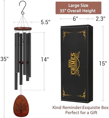 Suntimber Tree of Life Sympathy Memorial Wind Chimes for Loss of Loved One - Image 5