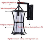 Nordic Outdoor Wall Lantern Waterproof Sconce Lighting Fixture Wall Mounted Lighting with Glass Shades Vintage Kerosene Style Wall Lamp for Porch Creative Cafe Balcony Patio - Image 6