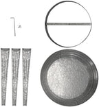 Panacea Galvanized Metal Outdoor Bird Bath, 2 Inch Bird Bath Bowl and 3 Legged Bird Bath Stand for Patio and Deck, Vintage Backyard Accessories, Gray - Image 7