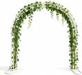 Metal Garden Arch, 98.5" W x 90.5" H Heavy Duty Metal Garden Arch Trellis for Climbing Plants (White, Arch) by Unknown