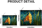 Butterfly Emerging from Chrysalis Rectangular Stained Glass Suncatcher – Hanging Window Panel with Animal & Nature Scene – Vibrant Glass Art Gift for Wildlife, Fantasy, Nature Lovers XGNTPJ - Image 4