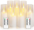 kakoya Flameless LED Candles Upgraded Realistic Flickering Flame,7Pcs Battery Operated Candles with Remote Timers,LED Pillar Candles for Home Decor,Christmas,and Parties（White） by FLAMELESSCANDLES