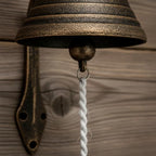 Wall-Mounted Bell with Pull Cord Outdoor Cast-Iron Chime with Bracket Heavy Duty for Shop Owners, Porch, Garden, Cafe, Large - Image 5
