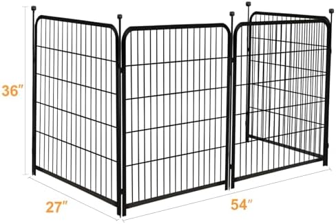 Getlay Garden Fencing 36 Inch High, 4 Panels Total 8.9 Ft(L) Dog Fence Outdoor for Yard, 4 One-Sided Plate, No Door, Anti Dig Fence Barrier, Dog Pen, Rabbit Fences, Garden Fences and Borders - Image 3