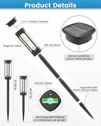 VOLISUN Solar Pathway Lights,8 Pack LED Solar Lights Outdoor Waterproof, Landscape Lighting,Cool White Color Solar Path Lights,Landscape Lights,Solar Garden Lights for Yard Lawn Driveway Walkway - Image 2