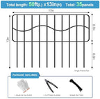 Eibikdi 50ft x 13in Garden Animal Barrier Fence 35pack Metal Wire Rustproof Border Decorative Fences No Dig Fences Small Dog Fence Barrier Rabbit Fencing for Outdoor Garden Yard, Patio - Image 7