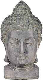 John Timberland Meditating Buddha Head 18 1/2" High Outdoor Statue by JohnTimberland