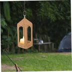 Handwoven Boho Candle Lantern with Handle for Garden Balcony - Image 7