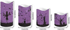 Halloween Flameless Candles with Remote Timer Real Wax Realistic Flickering Battery Operated LED Tealight Pillars with Pumpkin Castle Bat Spider Witch for Halloween Party Decorations - Image 2