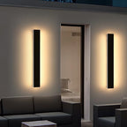 2 Pack 31.4inch Modern Exterior Wall Lights, 3000K Warm White, Outdoor Wall Mount Linear Sconces, 31W, IP65 Waterproof Minimalist Strip Led Lighting for House, Porch, Garage, Garden by Daoseolo