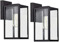 MICSIU 2 Pack 11“ Textured Black Modern Farmhouse Outdoor Light Fixture by MICSIU