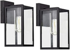 MICSIU 2 Pack 11“ Textured Black Modern Farmhouse Outdoor Light Fixture by MICSIU