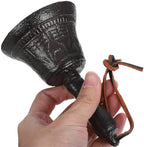 2pcs Vintage Cast Iron Dinner Bell with Rope Manual Restaurant Call Bell Retro Jingle for Christmas Tree Hanging Decor and Home Accent - Image 4