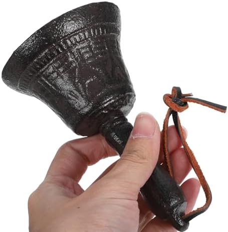 2pcs Cast Iron Hand Call Bell Vintage Desktop Bell Xmas Decor - Image 4