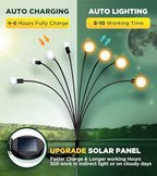 Vibrant Solar Garden Lights, Ultra Bright Solar Powered Firefly Lights Outdoor Waterproof, High Flexibility Starburst Swaying Light, 8 LED Landscape Lighting Decorative for Pathway Patio Yard - Image 4