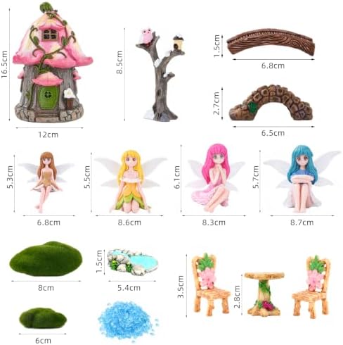 104 Pcs Fairy Garden Accessories Miniature House Figurines Kit - Image 2