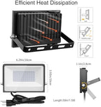 Onforu 6 Pack 38W LED Black Lights, Blacklight Flood Light with Plug, IP66 Waterproof, for Halloween Party, Glow in The Dark, Stage Lighting, Aquarium, Body Paint, Fluorescent Poster, Neon Glow,Black - Image 6