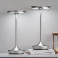 LED Rechargeable Cordless Outdoor 6000mAh Battery Table Lamp 2-Pack Silver by SHANGCAI