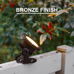GOODSMANN Pond Lights Low Voltage Outdoor Landscape Spotlight LED Underwater Submersible Lights 2PK 6W 580 lumens 3000K IP68 with 14.8FT Cable and Connector Aluminum Housing Bronze Finish - Image 5