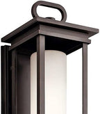 Kichler South Hope 28" 2 Light Outdoor Wall Light with Satin Etched Cased Opal Glass in Rubbed Bronze - Image 3