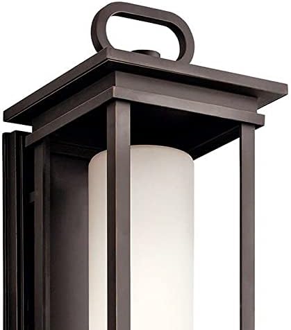 Kichler South Hope 28" 2 Light Outdoor Wall Light with Satin Etched Cased Opal Glass in Rubbed Bronze - Image 3