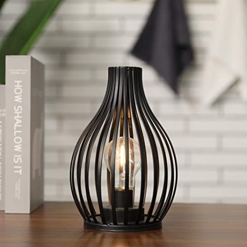 JHY DESIGN Decorations Table Lamp Battery Powered 9.5''High Vase Shaped Cordless Lamp with 6-Hours Timer Feature LED Light Decorative Room Battery Lamp for Indoor Table Garden Party by JHYDESIGN