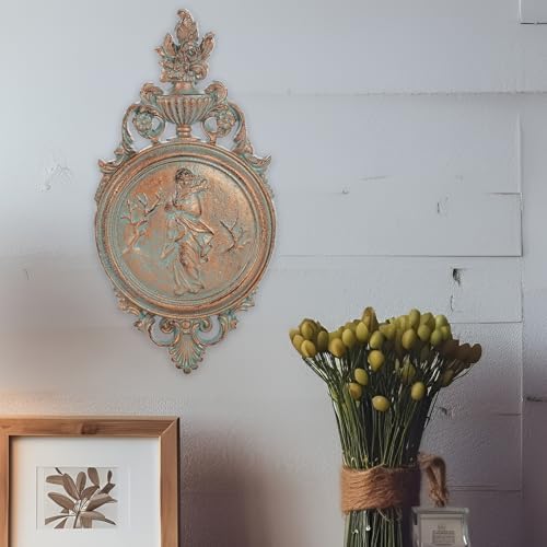 Sungmor Copper Cast Iron Wall Plaque -Classical Lady Relief in French Style - Image 7