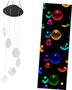 Happyyami 2pcs Shell Wind Chimes Solar Hanging Lights Solar Wind Chimes Wind Chime Lamp Wind Chime Light Led Chandelier - Image 5