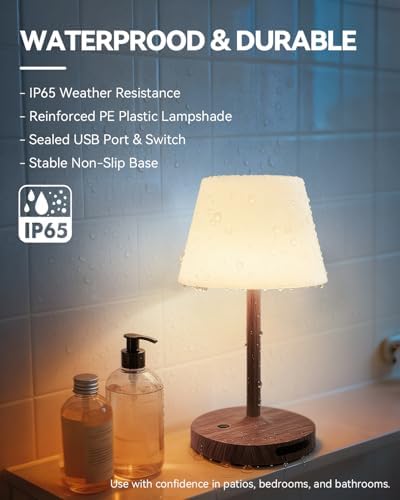 SAIWEYA Outdoor Waterproof Shower Lamp, 8000mAh Rechargeable Bathroom Lamp - Image 2
