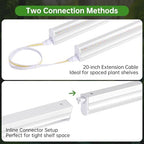 T5 Grow Lights, 2FT 120W (8×15W, 1000W Equivalent), Full Spectrum Grow Lights for Indoor Plants, 4000K, Plug and Play, Easy to Install, for Greenhouse & Plant Shelves (8 Pack) - Image 4