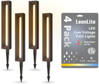LEONLITE 4-Pack 5CCT Low Voltage Landscape Lights, 12-24V, ETL, IP65 by LEONLITE