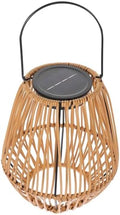 Outdoor Solar Lantern Rattan Woven LED Garden Solar Lights Hanging Decorative Patio Courtyard Lamp with Battery Box for Outdoor Lighting by CORHAD