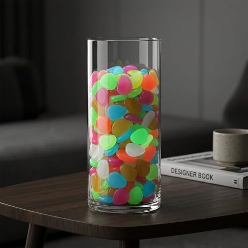 500pcs Glow in Dark Resin Pebbles for Garden Decorative Use - Image 4