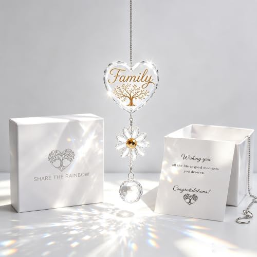 Family Tree of Life Gifts for Women,Crystal Suncatchcer for Window Hanging by OneraOner