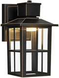 Brightever Outdoor Wall Lantern, 10W LED Exterior Waterproof WallSconce Light Fixture, 3000K/4000K/6500K Selectable, 800LM High Brightness, Oil Rubbed Bronze Anti-Rust Wall Light for Yard, Entryway by Brightever