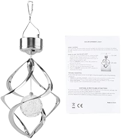 Tnfeeon Mobile Hanging Windbell, Solar Powered Color Changing Light, 14 Inch Outdoor Decoration for Garden and Patio - Image 6