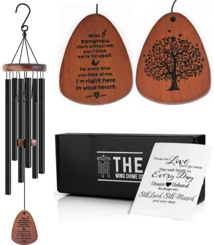 The Wind Chime CO Memorial Wind Chime, Wind Chime Gift for The Loss of A Loved One. Shepherd's Hook Floor Stand for Outdoor, Hnaging Plant. Bundle - Image 2