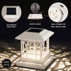 Solar Post Cap Lights Warm White & RGB Automatic Cycling 2 Modes - Image 2